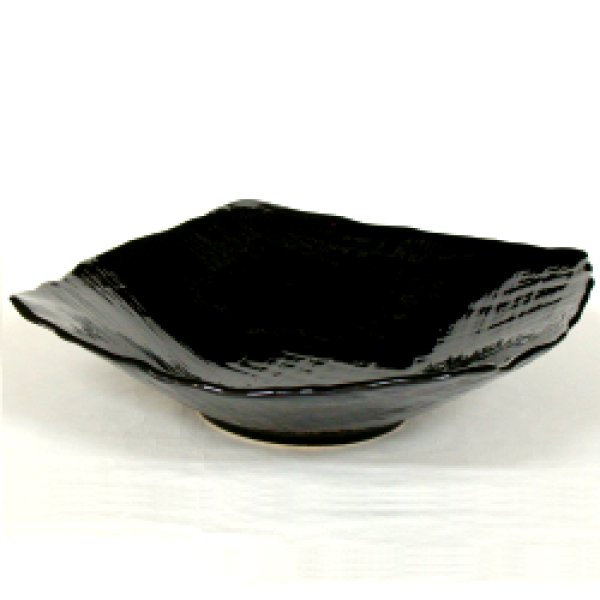 画像1: 華道用 水盤花器 黒色 (1)