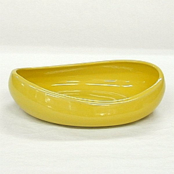画像1: ミニ水盤花器 黄色 (1)