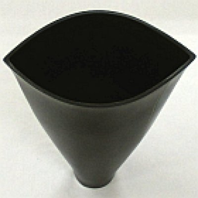 画像1: 華道用 コンポート花器 黒色