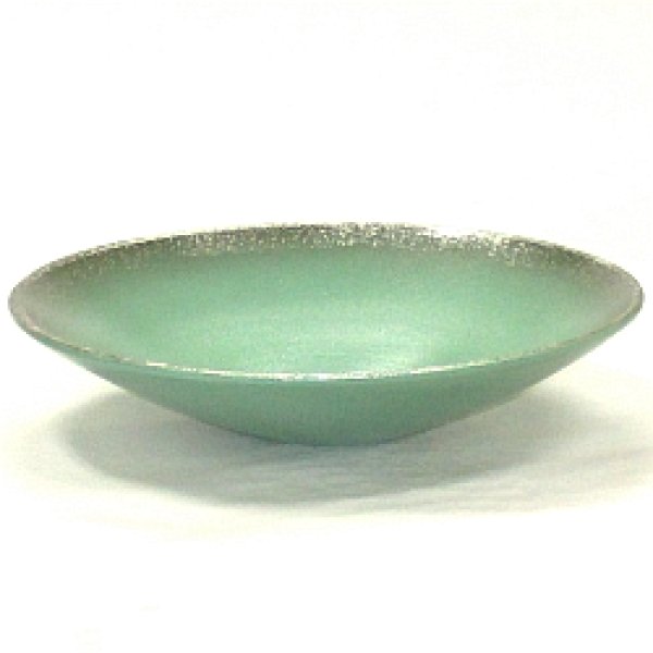 画像1: 華道用 水盤花器 グリーン (1)
