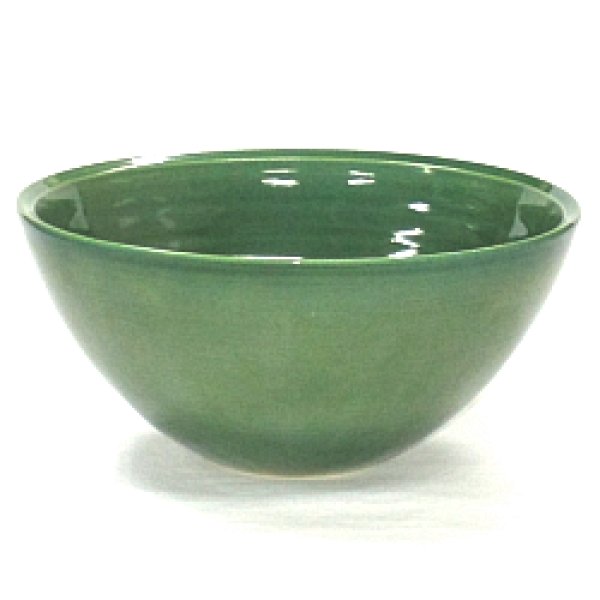 画像1: 華道用 深鉢形花器 グリーン (1)