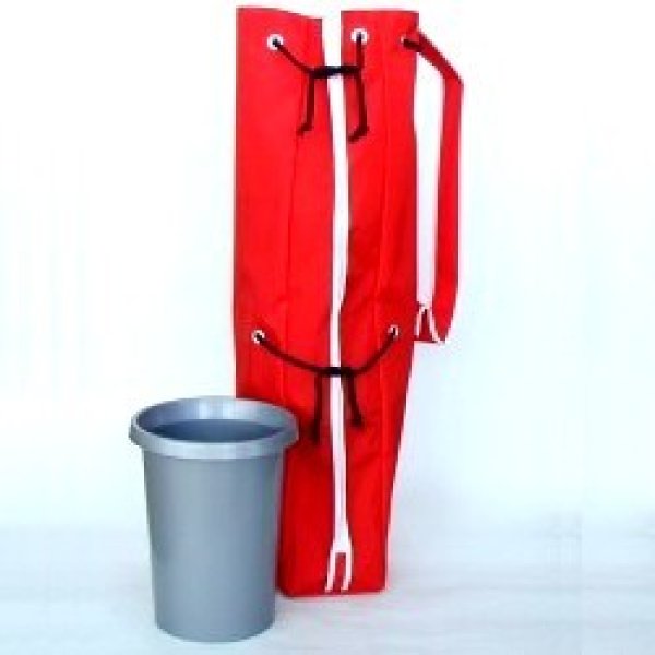 画像1: 華道用品 フラワーバッグ）ショルダーバッグ 赤色(専用バケツ付き) (1)