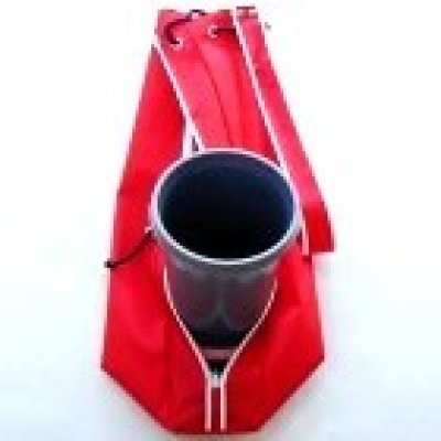 画像1: 華道用品 フラワーバッグ）ショルダーバッグ 赤色(専用バケツ付き)